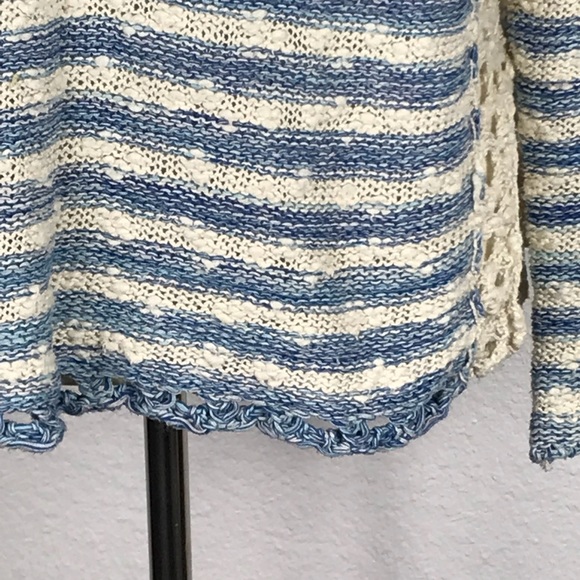 Free People Striped Crochet Sweater SW102 - Picture 3 of 8